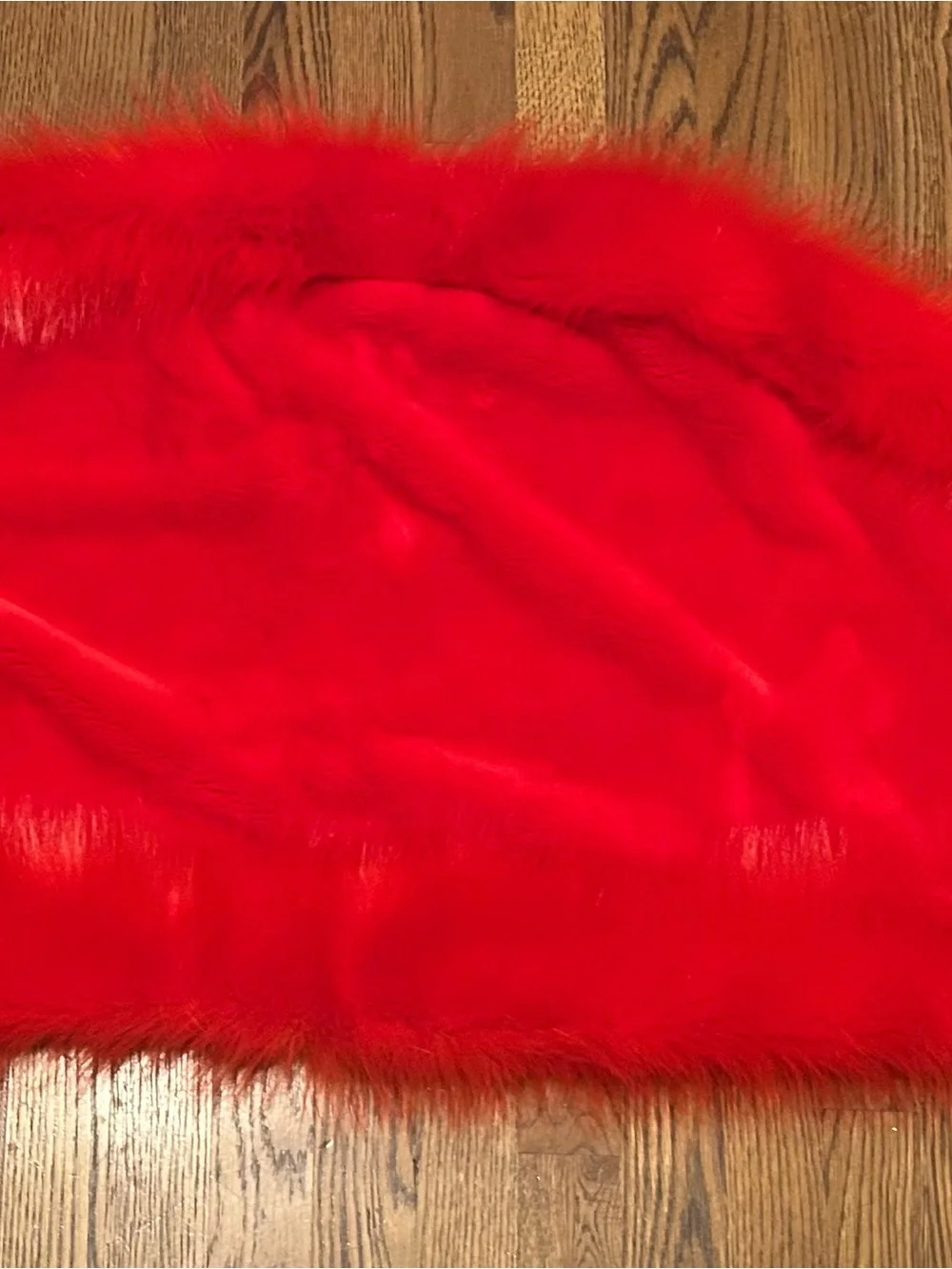 Source Unknown soft Red Faux Fur Shawl Wrap - Women's Elegant Accessory